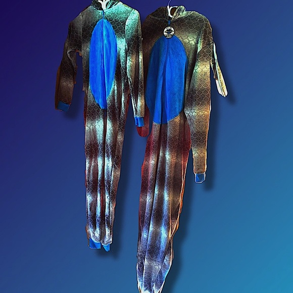 New 2 Costumes Dragon Onesies for Child and Adult Halloween Warm Matching Cozy - Picture 8 of 8